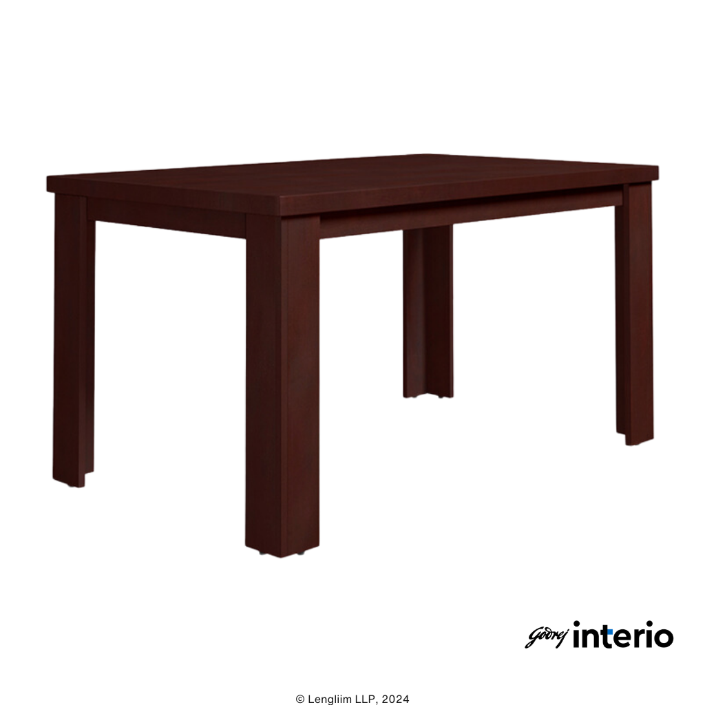 Godrej Interio Jack 6 Seater Dining Table Front Angle View