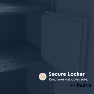 Godrej Interio Neolite 2 Door Steel Almirah (Denim Blue) Locker View