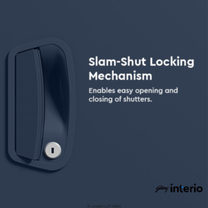 Godrej Interio Neolite 2 Door Steel Almirah (Denim Blue) Door Handle View