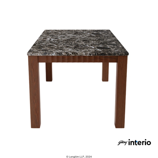 Godrej Interio Onyx 6 Seater Dining Table (Cappuccino Color) Side Top View 2