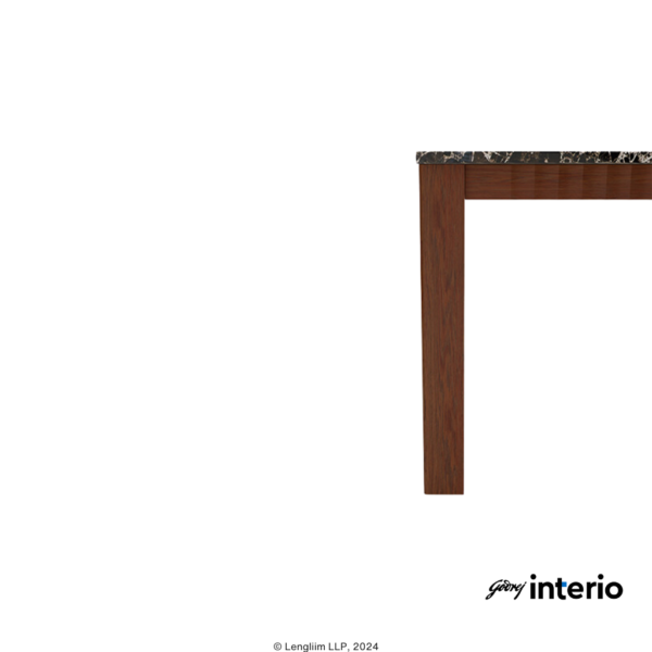 Godrej Interio Onyx 6 Seater Dining Table (Cappuccino Color) Leg View
