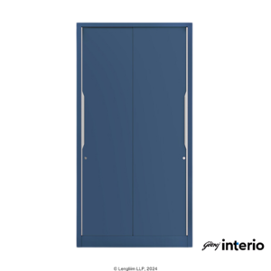 Godrej Interio Slide N Store Pro Almirah (Phiroja Blue) Front View