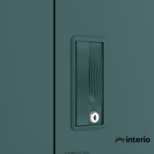 Godrej Interio Slimline 3 Door Steel Almirah (Locker, Textured Sea Pine) Door Handle View