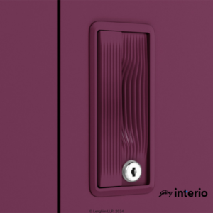 Godrej Interio Slimline 3 Door Steel Almirah (Locker, Textured Purple Plus) Handle VIew