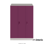 Godrej Interio Slimline 3 Door Steel Almirah (Locker, Textured Purple Plus) Front Top View