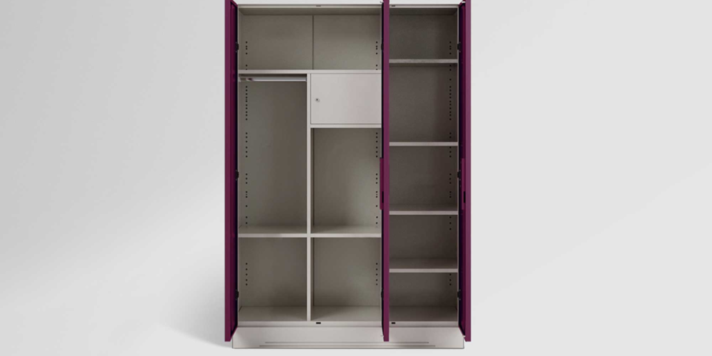 Godrej Interio Slimline 3 Door Steel Almirah (Locker, Textured Purple Plus) Info 2