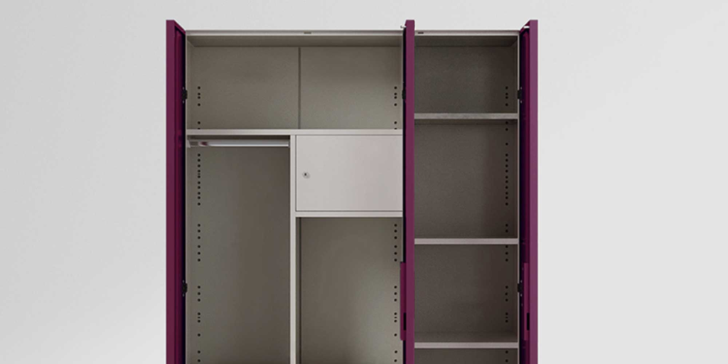 Godrej Interio Slimline 3 Door Steel Almirah (Locker, Textured Purple Plus) Info 3