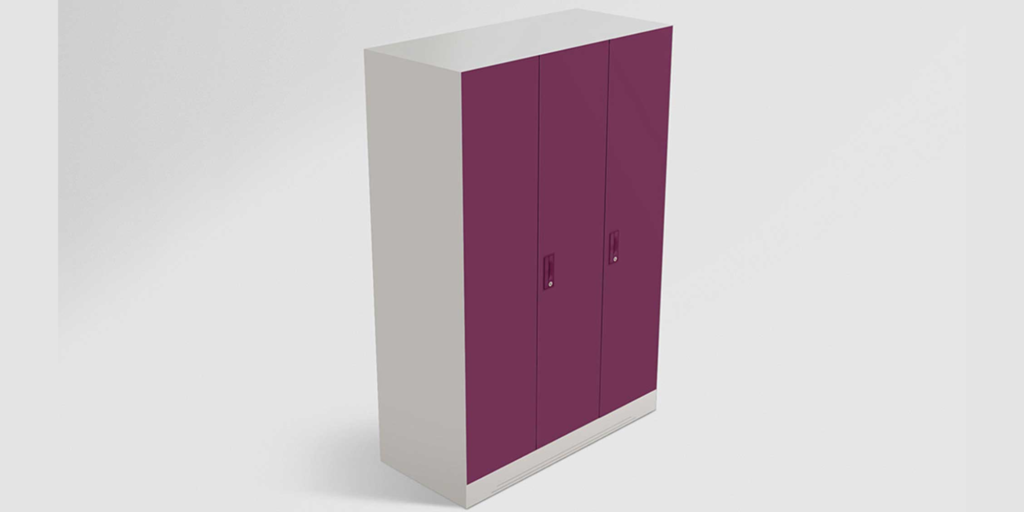 Godrej Interio Slimline 3 Door Steel Almirah (Locker, Textured Purple Plus) Info 4