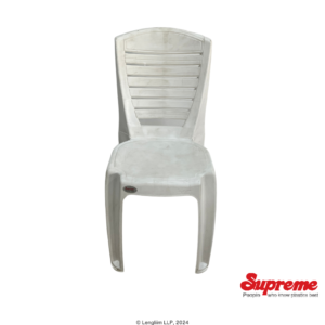 Supreme Furniture Bliss Plastic Chair (White) Front Top View