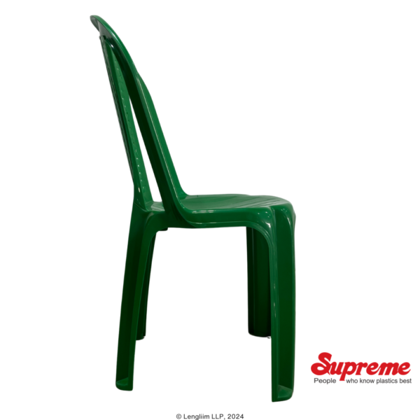 Supreme Furniture Dream Multi Purpose Plastic Chair (Grass Green) Side View