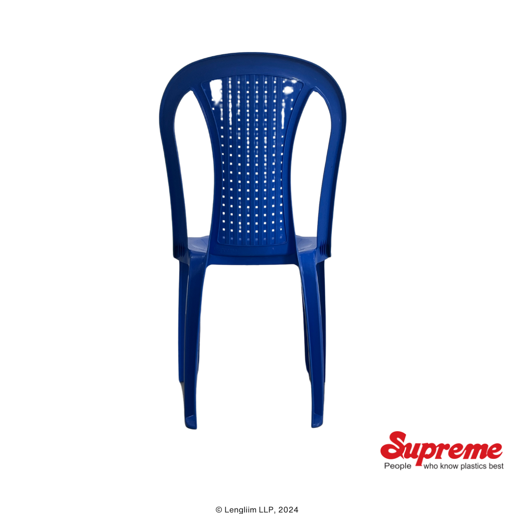 Supreme Furniture Dream Multi Purpose Plastic Chair (New Blue) Back View
