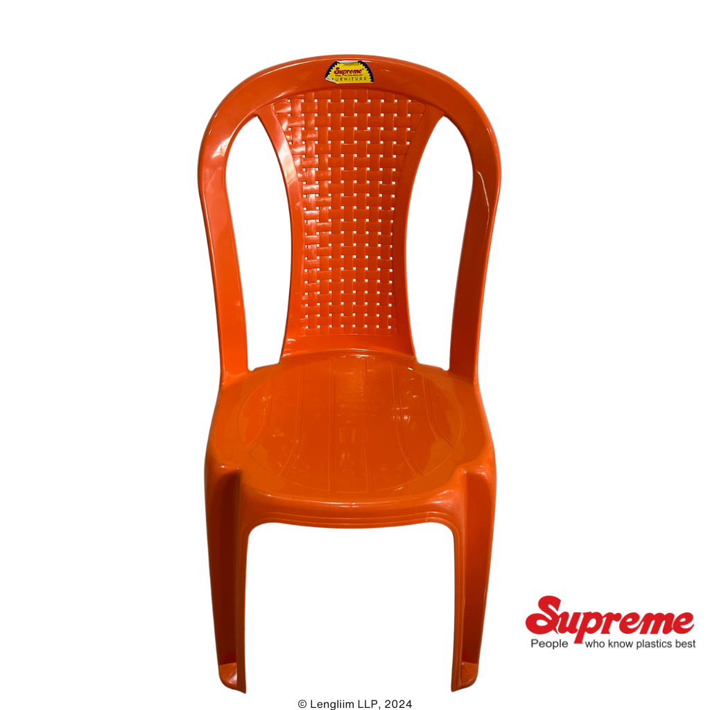 Supreme Furniture Dream Multi Purpose Plastic Chair (Orange) Front Top View