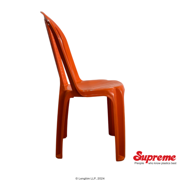 Supreme Furniture Dream Multi Purpose Plastic Chair (Orange) Side View