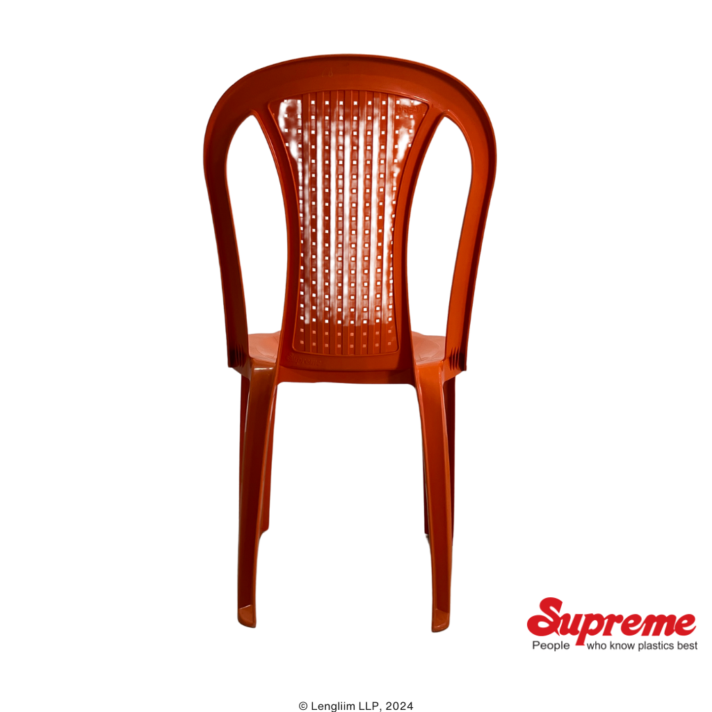 Supreme Furniture Dream Multi Purpose Plastic Chair (Orange) Back View