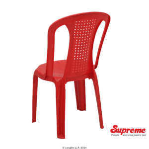 Supreme Furniture Dream Multi Purpose Plastic Chair (Red) Company Back Angle View