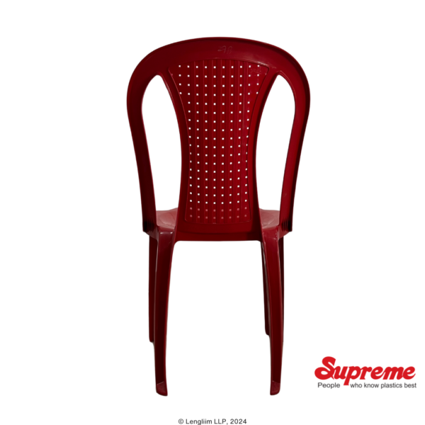 Supreme Furniture Dream Multi Purpose Plastic Chair (Red) Back View