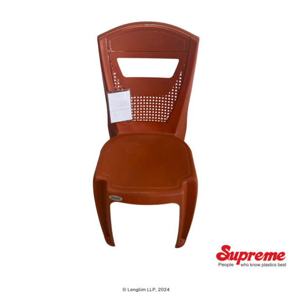 Supreme Furniture Greek Multipurpose Plastic Chair (Orange) Front Top View