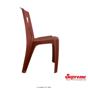 Supreme Furniture Greek Multipurpose Plastic Chair (Orange) Side View