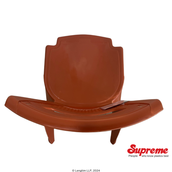 Supreme Furniture Greek Multipurpose Plastic Chair (Orange) Top View