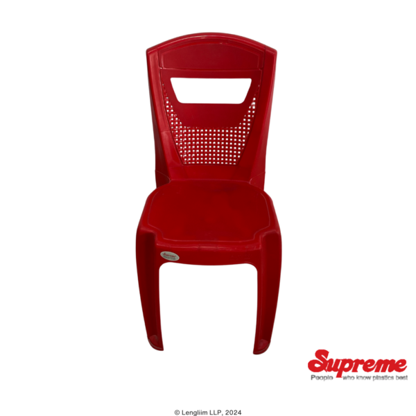 Supreme Furniture Greek Plastic Chair (Red) Front Top View