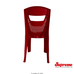 Supreme Furniture Greek Plastic Chair (Red) Back View