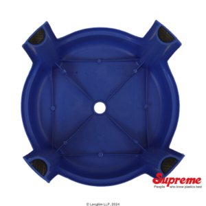 Supreme Furniture Mini Low Height Plastic Stool (Blue) Bottom View