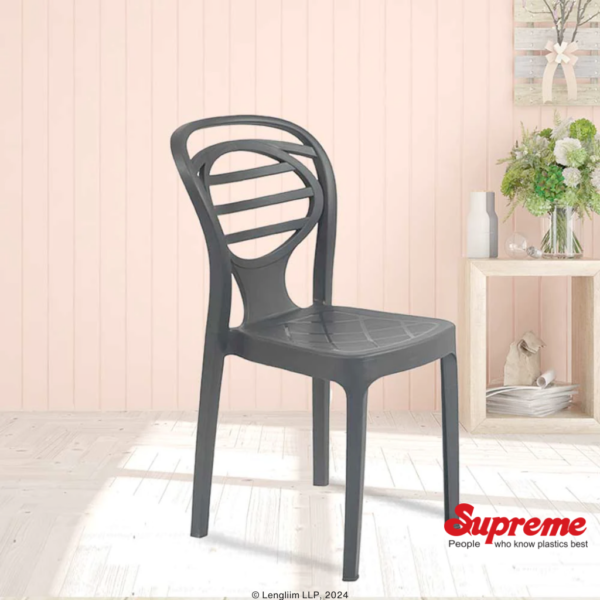Supreme Furniture Oak Plastic Chair (Black) Marketing View