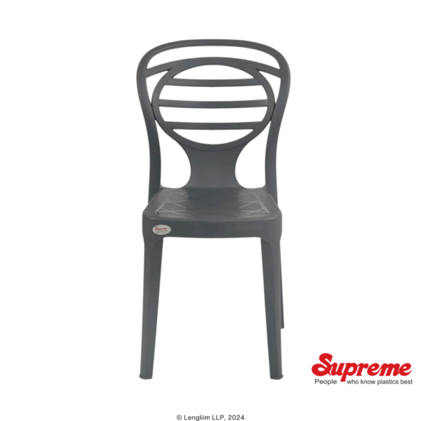 Supreme Furniture Oak Plastic Chair (Black) Front View