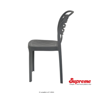 Supreme Furniture Oak Plastic Chair (Black) Side View