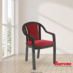 Supreme Furniture Ornate Plastic Chair (Black/Red) Marketing View