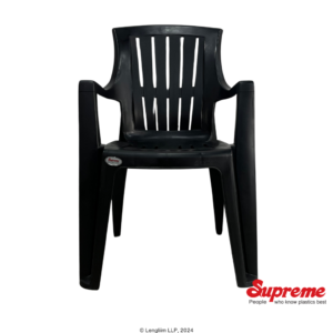Supreme Furniture Turbo Plastic Chair (Black) Front View