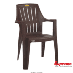 Supreme Furniture Turbo Plastic Chair (Globus Brown) Company Front Angle View