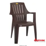 Supreme Furniture Turbo Plastic Chair (Globus Brown) Company Front Angle View