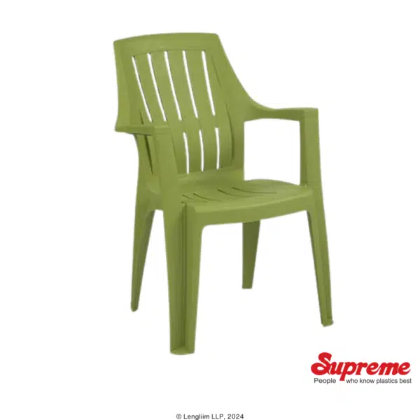 Supreme Furniture Turbo Plastic Chair (Mehendi Green) Company Front Angle View Supreme Furniture Turbo Plastic Chair (Mehendi Green) Company Front Angle View