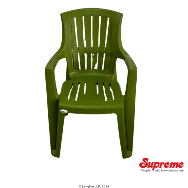 Supreme Furniture Turbo Plastic Chair (Mehendi Green) Front Top View