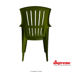 Supreme Furniture Turbo Plastic Chair (Mehendi Green) Back View