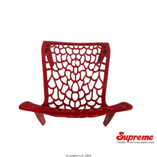 Supreme Furniture Web Plastic Chair (Coke Red) Top View