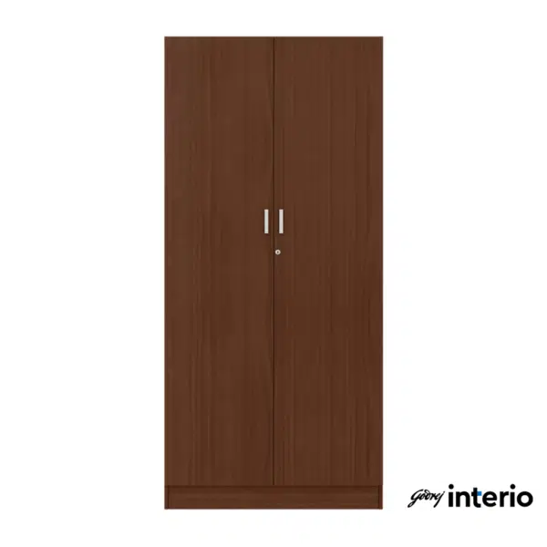 Godrej Interio Genesys 2 Door Wardrobe (Dark Walnut) - Lengliim