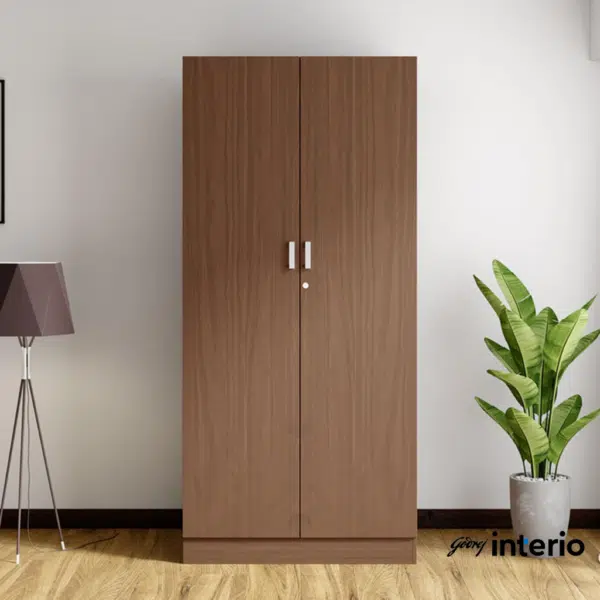 Godrej Interio Genesys 2 Door Wardrobe (Dark Walnut) - Lengliim