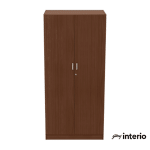 Godrej Interio Genesys 2 Door Wardrobe (Dark Walnut) Front Top View