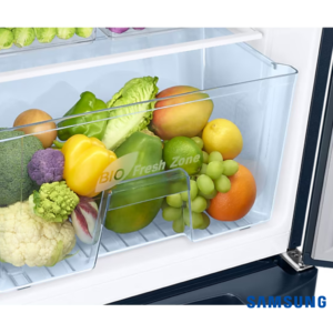 Samsung 183 Liters 2 Star Single Door Fridge with Base Stand Drawer (Blooming Saffron Blue, RR20C2712U8) Vegetable Box