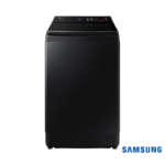 Samsung 13 Kg Top Load Fully Automatic Washing Machine with Hygiene Steam and Wifi (Black Caviar, WA13CG5886BV) Front View