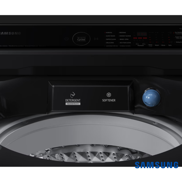 Samsung 13 Kg Top Load Fully Automatic Washing Machine with Hygiene Steam and Wifi (Black Caviar, WA13CG5886BV) Detergent Dispenser