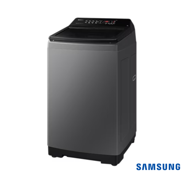 Samsung 8 Kg Ecobubble Top Load Washing Machine (Dark Gray, WA80BG4441BD) Front Angle View