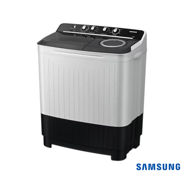 Samsung 10.5 Kg Semi Automatic Washing Machine with Hexa Pulsator (WT10C4260GG, Dark Gray) Side View
