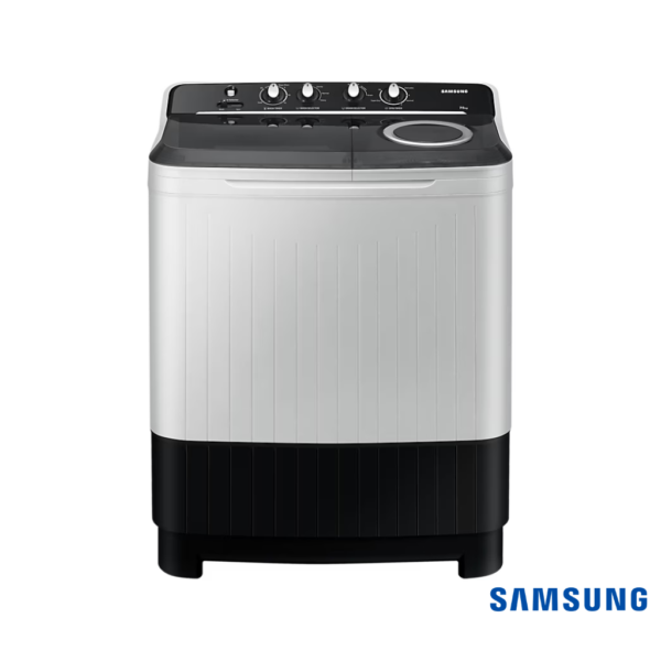 Samsung 7.5 Kg Semi-Automatic Washing Machine (Gray Lid with Gray Base, WT75B3200GG) Front View