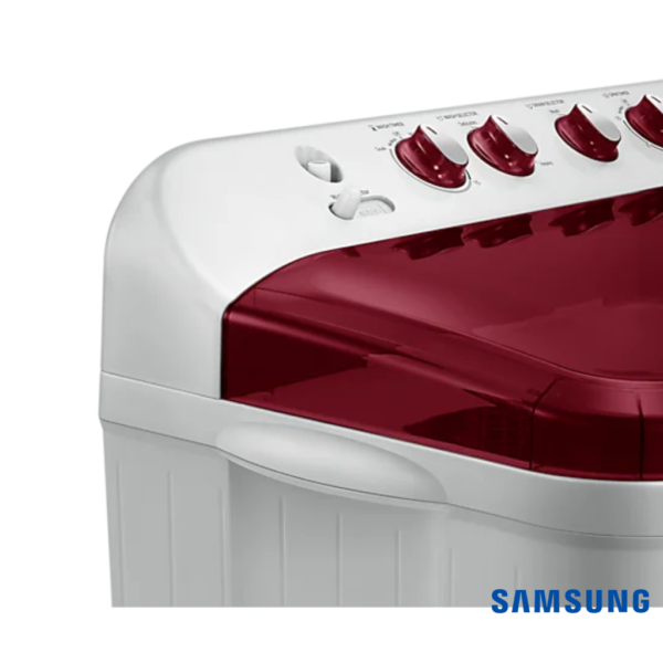 Samsung 8 Kg Semi Automatic Washing Machine with Hexa Storm Pulsator (WT80C4000RR, Wine Red) Control Knob View 1