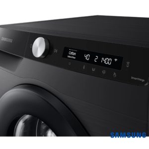 8.0 kg Ecobubble™ Front Load Washing Machine with AI Control, Hygiene Steam & SmartThings Connectivity (Black Caviar, WW80T504DAB) Control Panel View