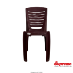 Supreme Furniture Bliss Plastic Chair (Brown) Front View
