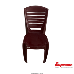 Supreme Furniture Bliss Plastic Chair (Brown) Front Top View